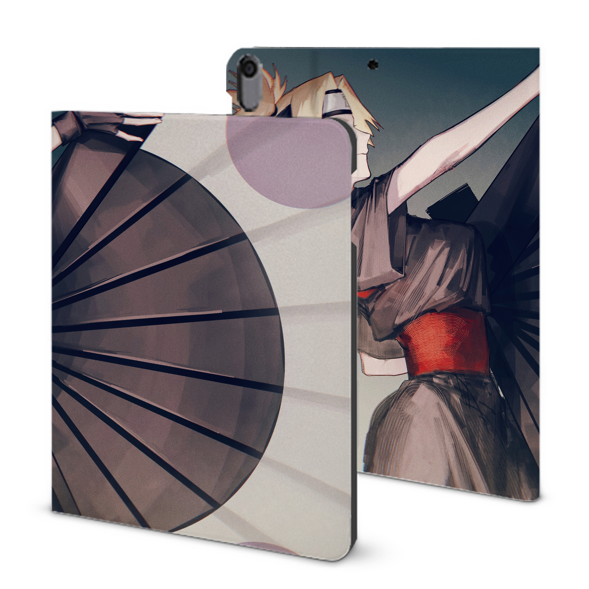 （画像用） NARUTO -ナルト- NARUTO -ナルト- 疾風伝 IPad ケース ブック型 PUレザー TPU 耐衝撃 軽量 薄型 ペン収納なし 全面保護 IPad 各モデル対応